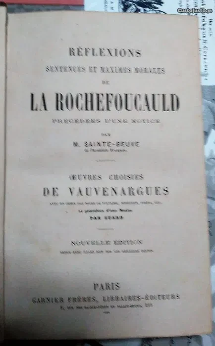 Livro Antigo Voltaire, La Rochefoucauld, Morellet, Fortia